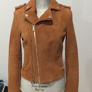 Intermix suede biker jacket small